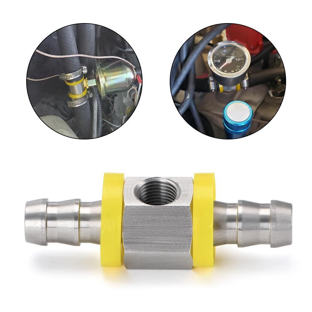 3/8 1/2 Inch Fuel Line Fuel Pressure T-fitting Adapter For Fuel Pressure Gauge Sensor Car Accessorie T-fitting Adapter Connector