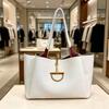 Womens Large PU Tote Shoulder Bag Retro Minimalist Crossbody Daily Commute Street Style
