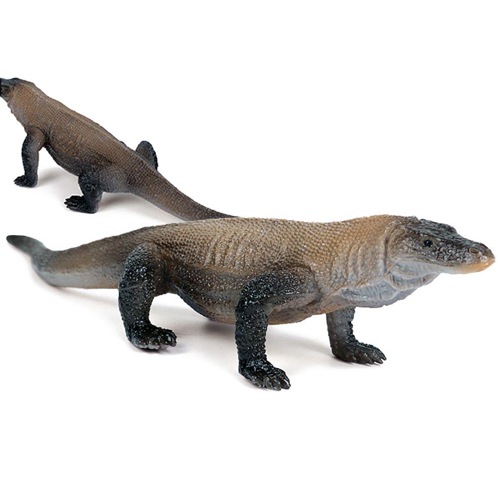 

Игрушечная сцена в зоопарке, модели драконов Комодо, моделирование дикой природы, фигурки гигантской ящерицы, реалистичные дикие животные