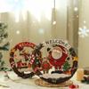 Creative Christmas Welcome Door Pendant Retro Santa Claus Snowman Decoration  Home