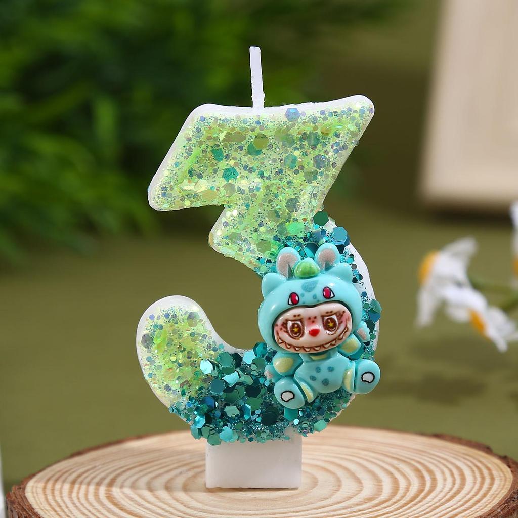 Trendy Cartoon Birthday Number Candles for Party Cake Decoration