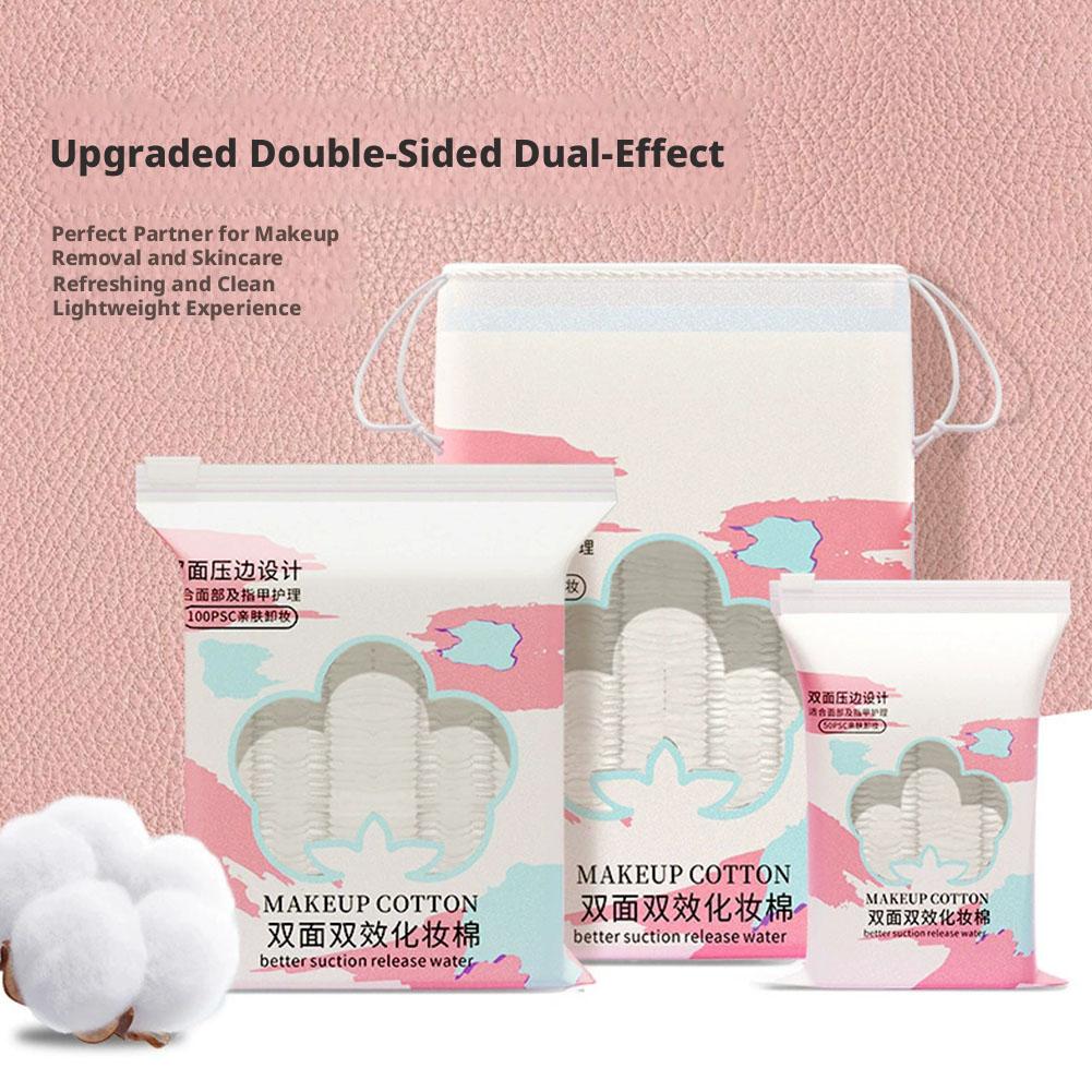 50/100/222pcs Disposable Soft Makeup Cotton Pads 3-Layer Facial Cleansing Wipes Gentle Remover Pads Cosmetic Cleaning Tool