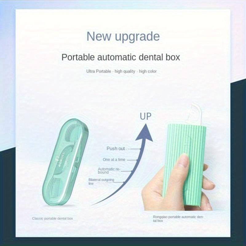 Stuzzicadenti Interdentale Riutilizzabile con Scatola Dispenser Automatico Portatile per Filo Interdentale Ingrosso Stuzzicadenti Flosser Sottile per Viaggio