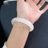 Hetian Hvit Jade Mote Damearmbånd fra Ytre Mongolia