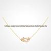 V Gold Rose Gold Full Diamond Horseshoe Bracelet and 8-Shaped Necklace Set