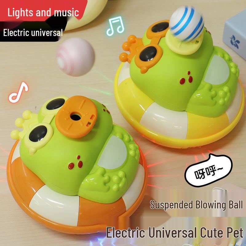 Electric Frog & Elephant Music Toy Set: Hovering Ball and Light-Up Features