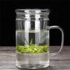 Hohe Borosilikatglas Kaffeetasse Glaswasserflasche Hausisolierbecher mit Griff Reisebecher Teefilter Wasserbecher