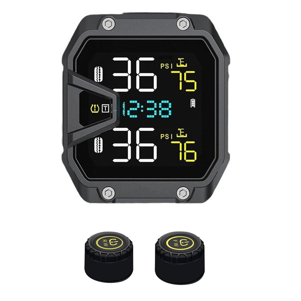 OBEST Tpms Air Pressure Sensor, Motorcycle, High Performance Chip, Pressure and Temperature Monitor, Port,