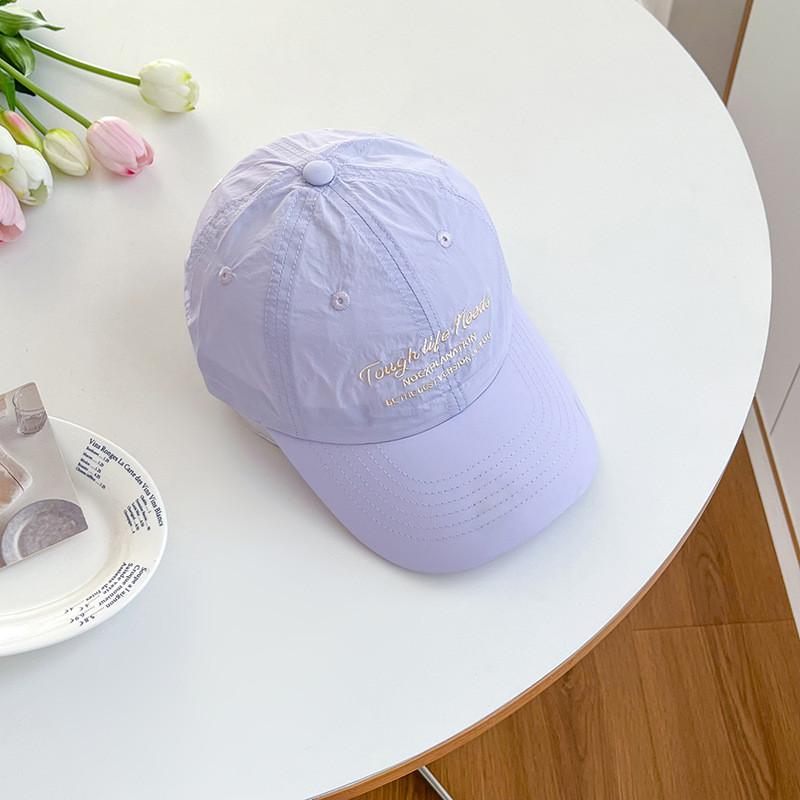 Spring Summer Embroidered Letter Baseball Cap With Breathable Waterproof Sun Protection For Women