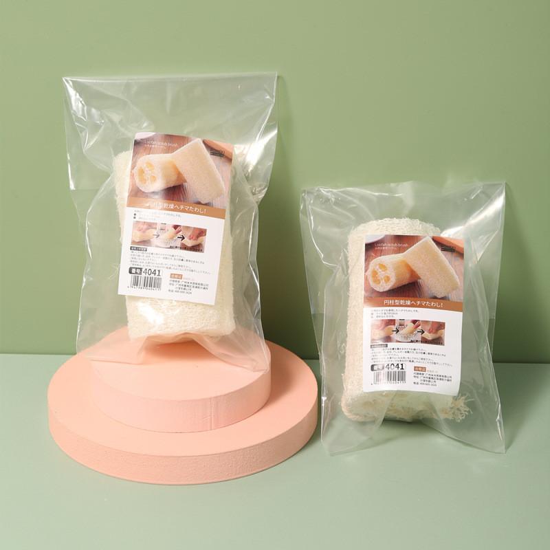 Loofah Cleaning Natural Sponge With Plastic Grip For Efficient Dishwashing