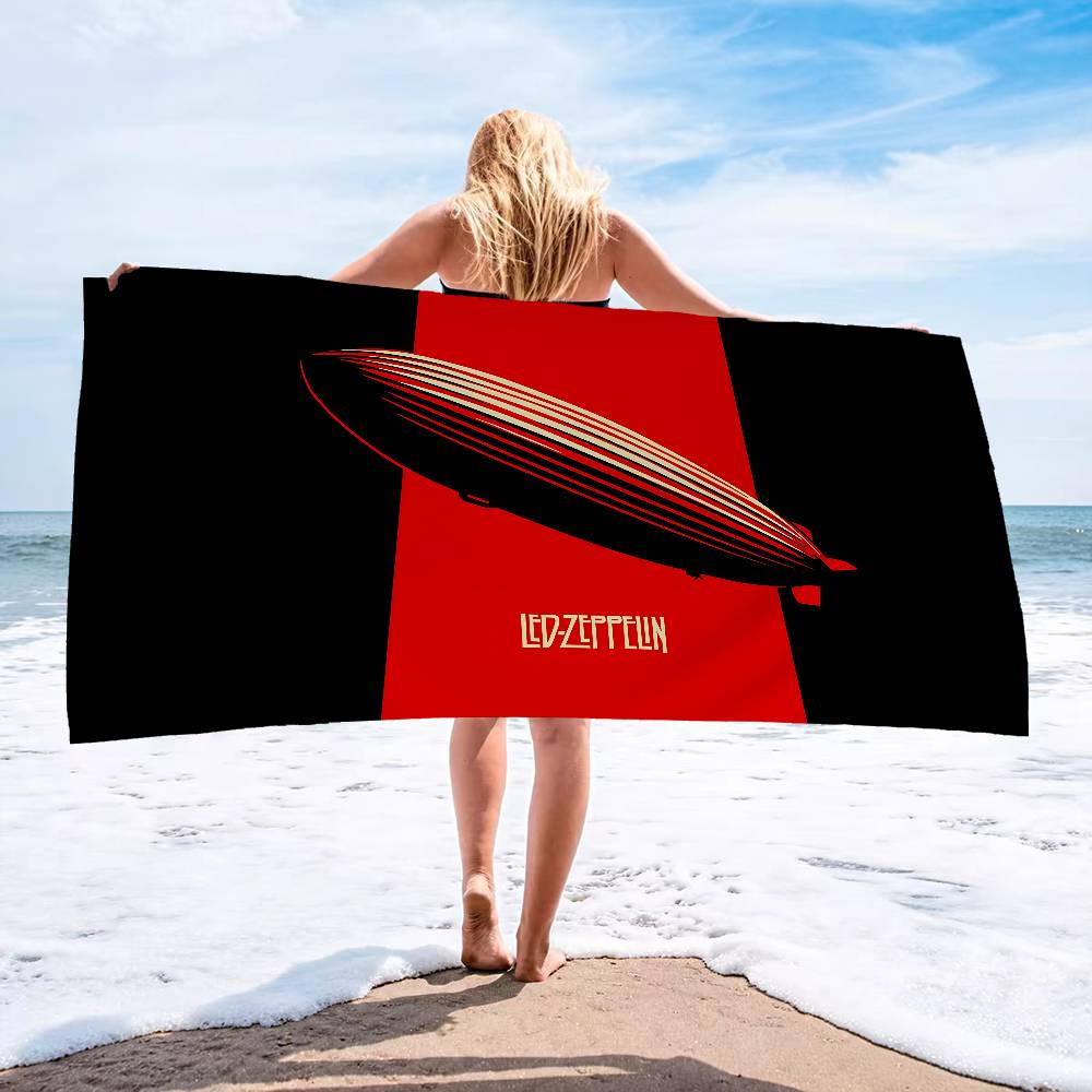 Classic Rock Band L-Led Z-Zeppelin Beach Towel Colorful Bath Towels for Girl Microfiber Quick Dry Custom Sand Free Beach Yoga