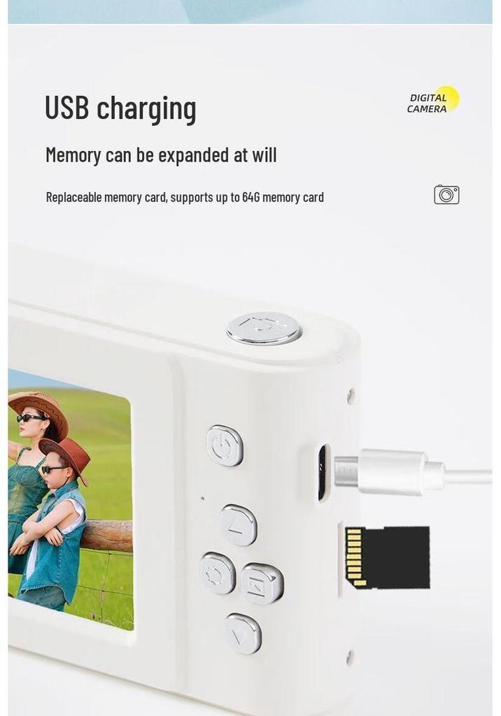 HD Dual-Lens Student Retro Digital Camera - High Pixel Entry-Level D01