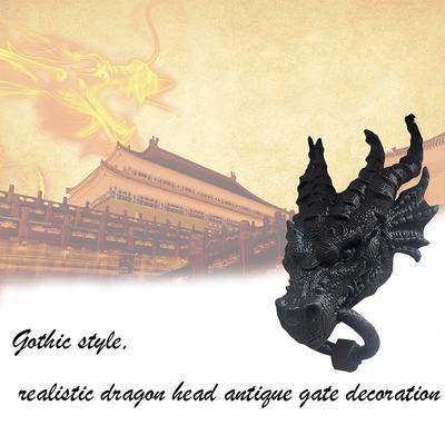 Drachen-Türklopfer Gothische Heimdeko Gotisches Zuhause Drachen-Wanddeko Drachenkopf-Statue Dekoration für Heim-Büro-Dekor