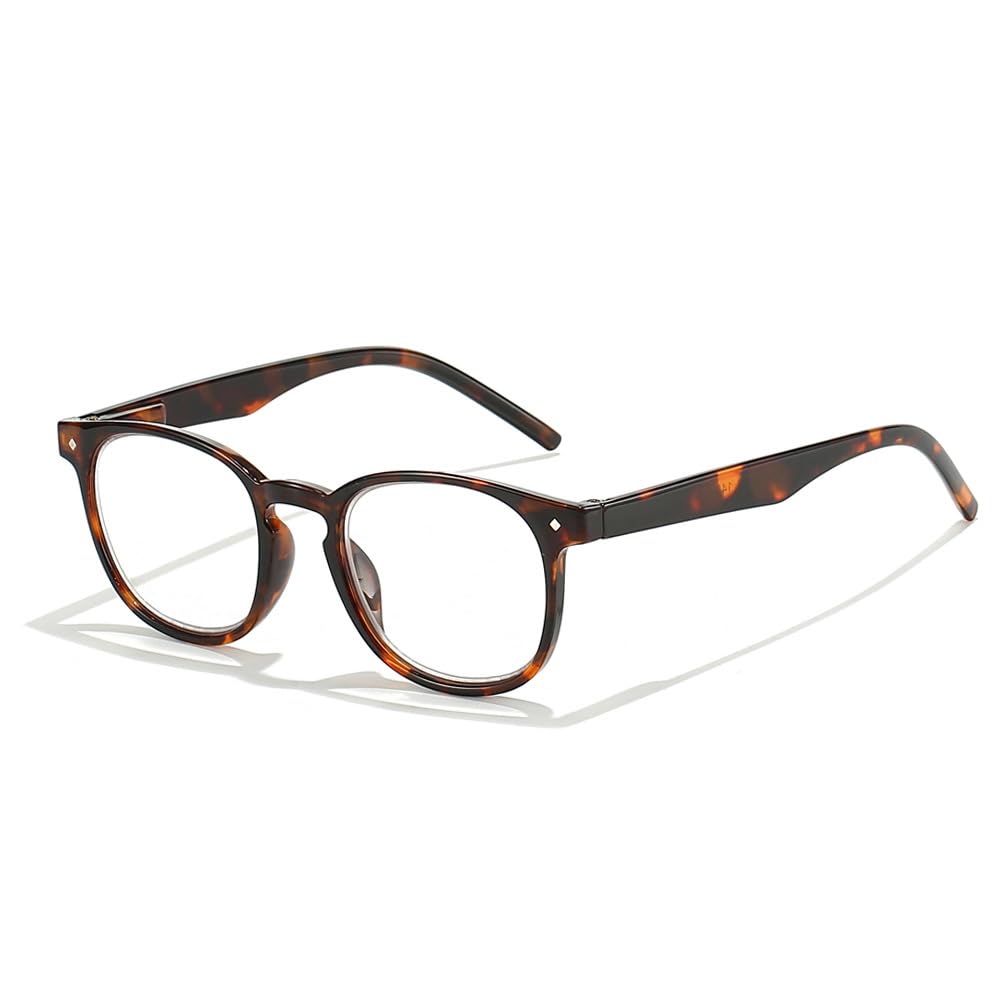 

FEISEDY Стильные очки для чтения для защиты от синего света Бостон с B1276 Женские, Блокирующие, Легкие, Мужской стиль, Чехол, Черепаховый, 2.0мм,