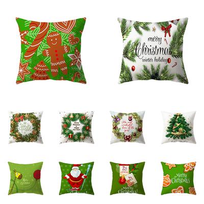 Tema de natal decoração de natal impressão padrão capa de almofada casa sala de estar sofá decoração travesseiro capa de almofada