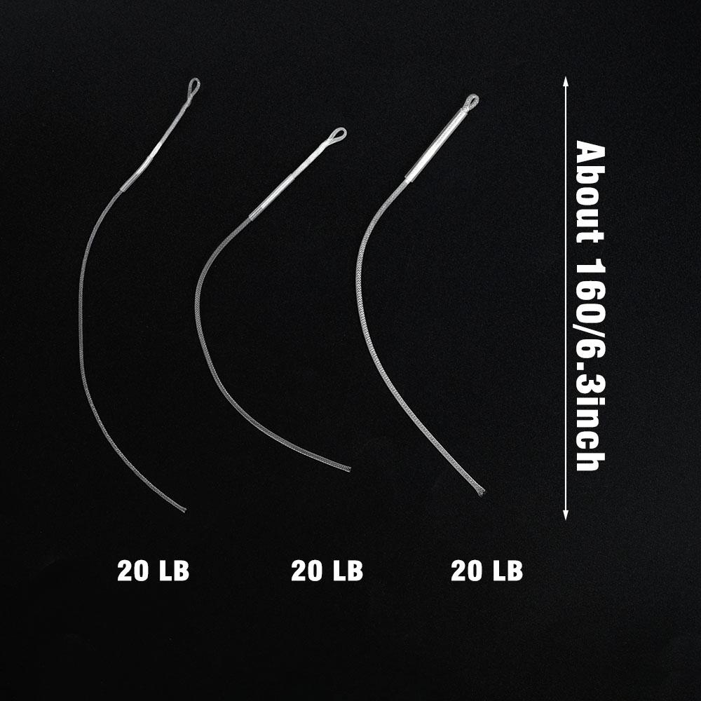 MNFT 10Pcs High Strength Fly Fishing Line Loop Connector 20LB/30LB/50LB Nylon Braided Leader Loops For Fly Line