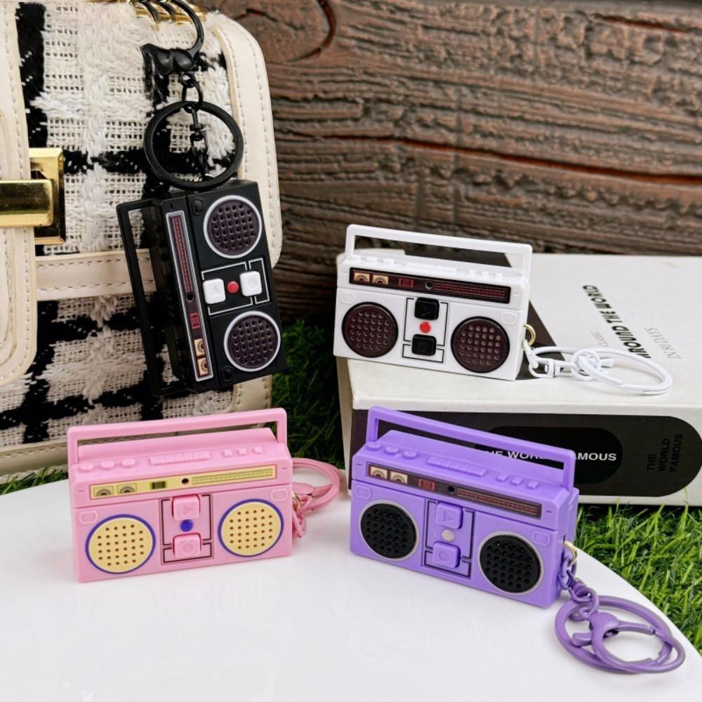 Retro Tape Recorder Mini Recording Keychain, Personalized Radio Couple Gift, Creative Pendant Decoration Ornament