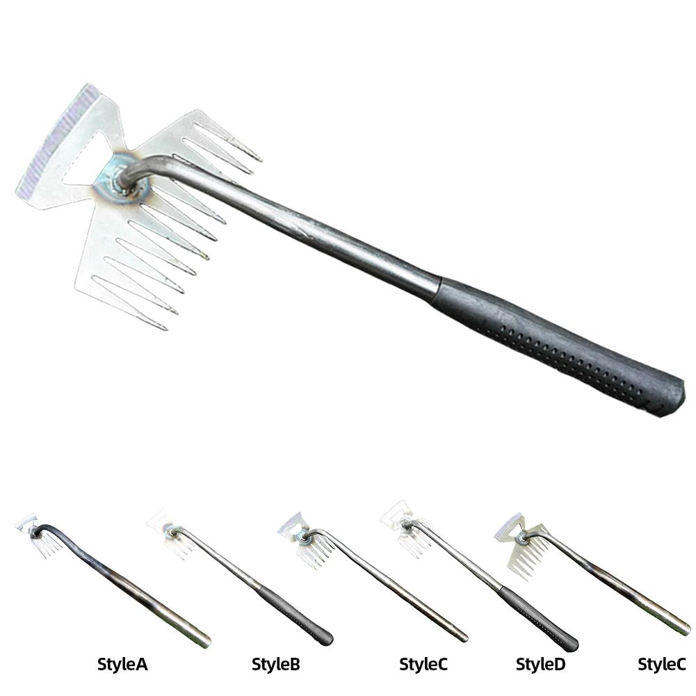 

2-in-1 Manganese Steel Hand Weeder Multifunctional Garden Rake Agricultural Weed Puller Shovel Grass Rooting Soil Loosening Tool StyleC