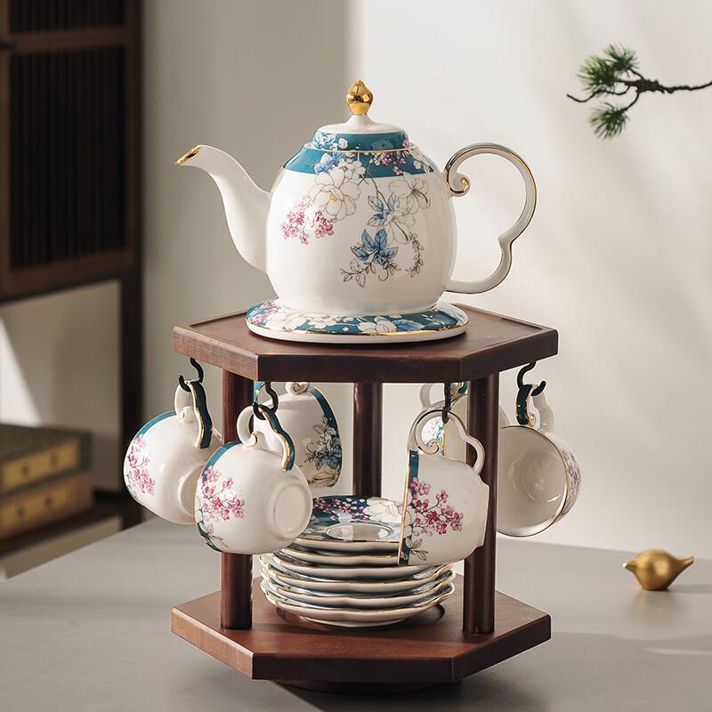 Naijiang Luxury Chinese Ceramic Tea Set with Stand