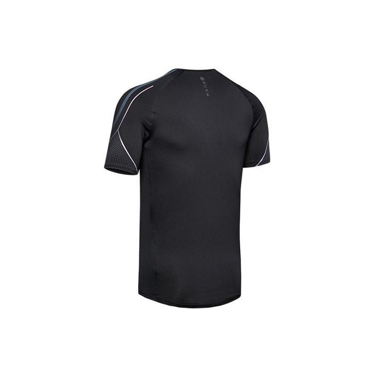 Under Armour UA Rush Crew Neck Training Compressie Shirt Heren tops Zwart 1345196-001