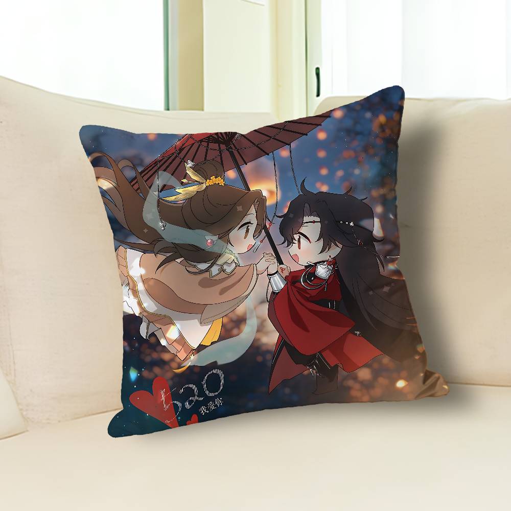 H-Heaven Officials Blessings Anime Celebrity Merchandise All-Match Printed Pillow Case Sofa Car Office Room Decoration Protector
