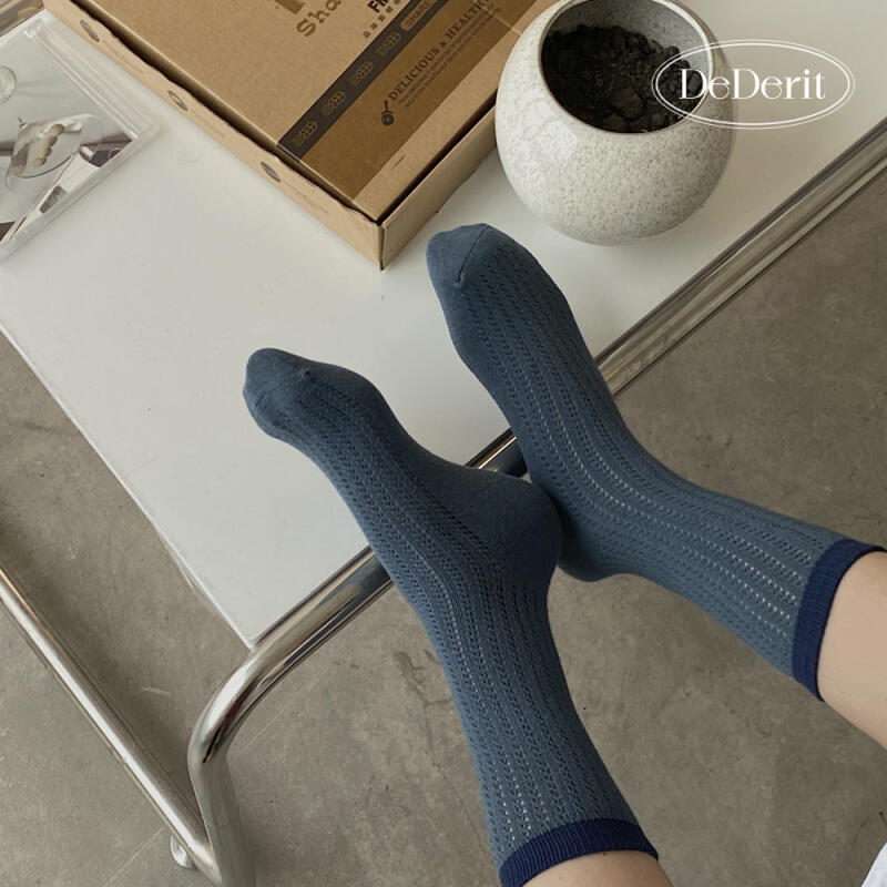 Two-tone four-season women's fashion design pretty socks