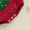 Infant & Toddler Christmas Tree Embroidered Long Sleeve Romper