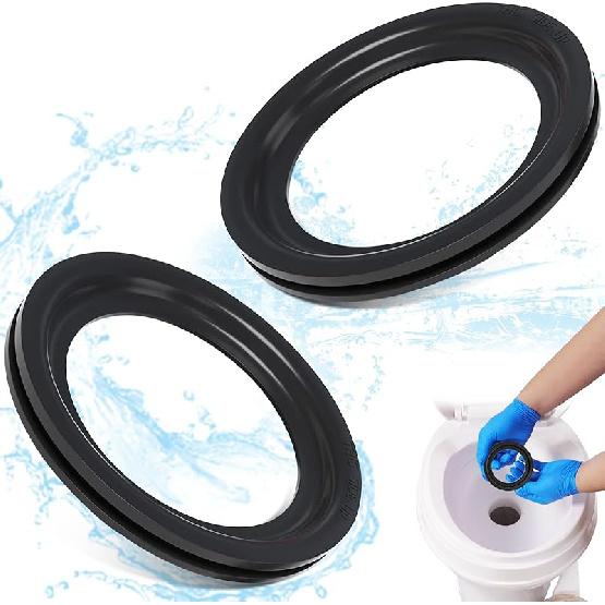 RV Toilet Seal With Mounting Hardware Kit Fit Dometics 300 310 320 RV Toilets Replacement For 385311658 Toilet Flush Seal & 385311652 Toilet Base 4In 2pcs