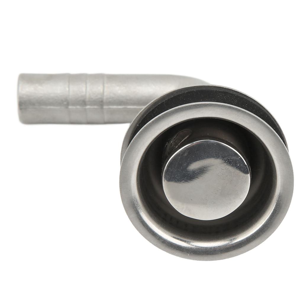 Fuel Tank Vent with Mounting Gasket 90 Degree Elbow Marine Grade 316 Stainless Steel Fit for Boat Yacht
