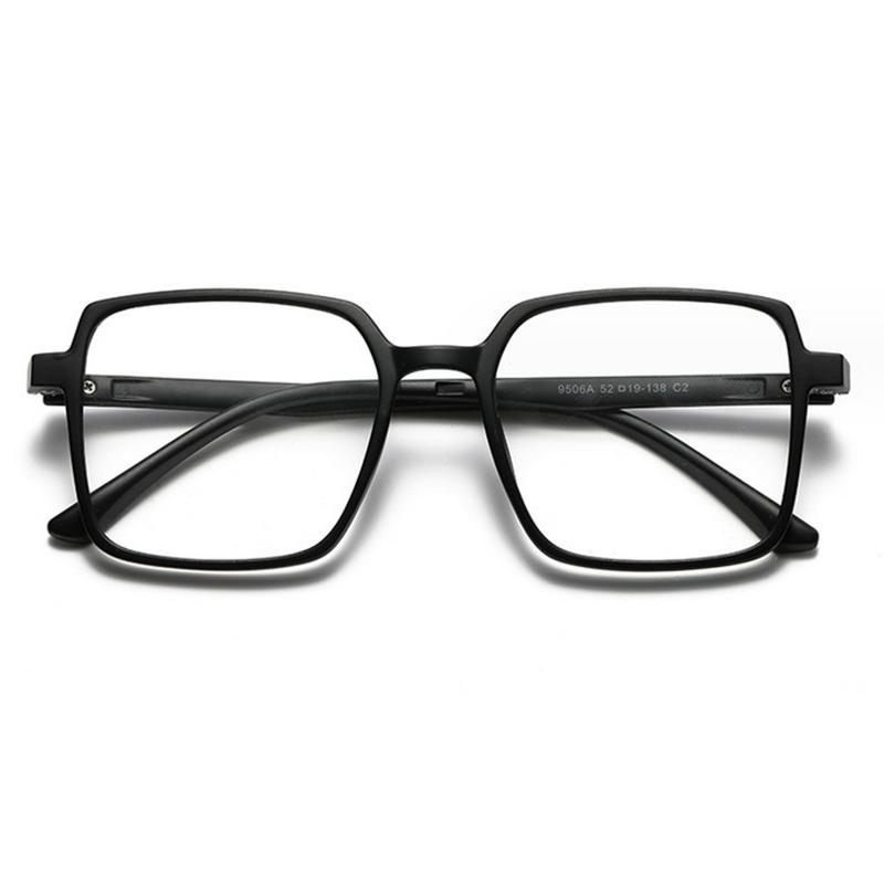 9506 New Retro Set Of Sunglasses Men Big Square Magnetic Clip Sun Glasses TR Frame Prescriptio -0.5 -1.0 -2 to -6