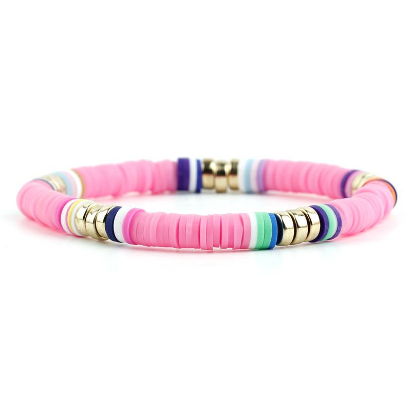 Accessories New Bohemian Rainbow Jewelry, Multi-Color Soft Pottery Bracelet Overseas Bracelet