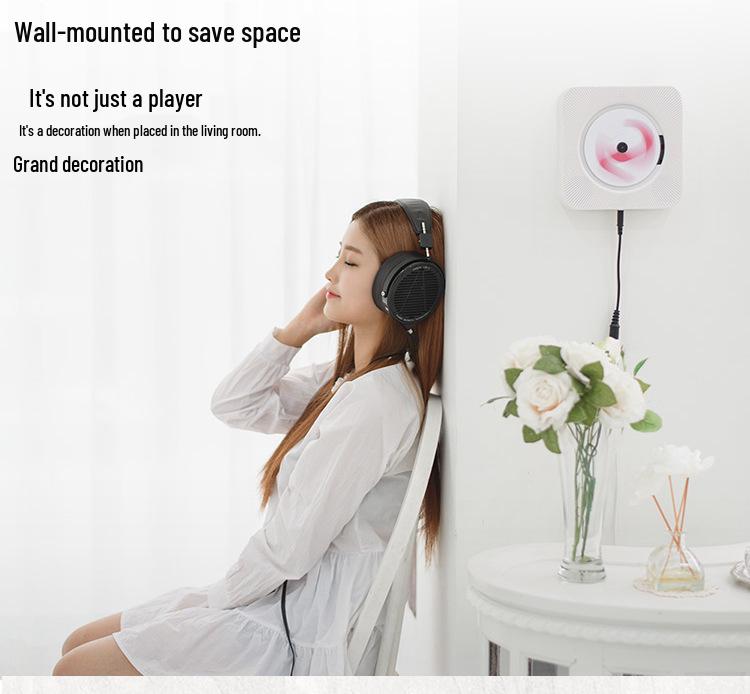 Second-Gen Wall-Mounted Bluetooth CD Player with Radio