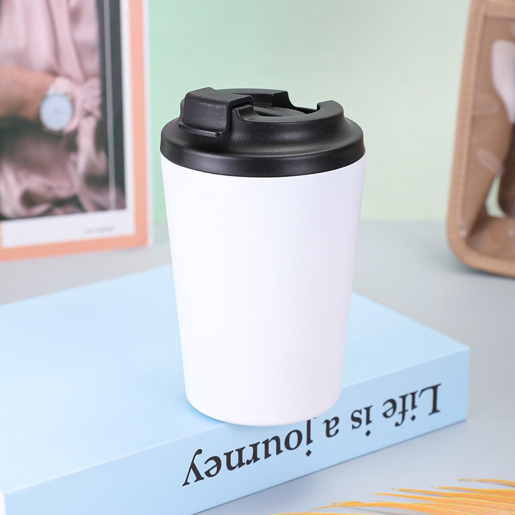 Kaffeetasse aus Edelstahl 304 Haushalt 12oz mit Messbecher für Milch Bürobesprechung kleine Wärmeisolier-Wassertasse