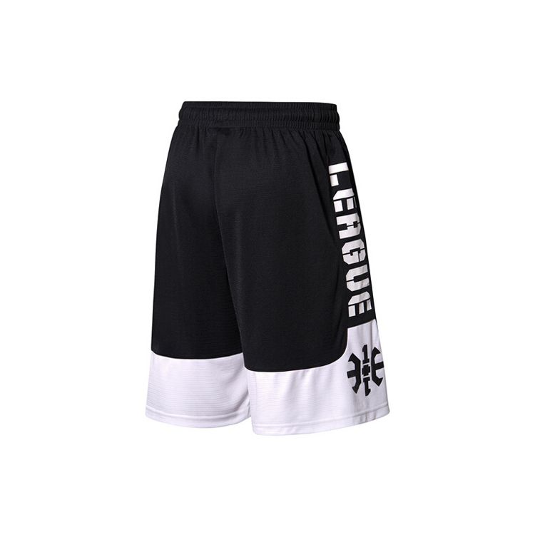 Li Ning Sports Basketball Series Logo Color Block Short Sleeve T-Shirt Training Basketball Shorts Casual Sports Set AHSS965-1+AAPR359-1