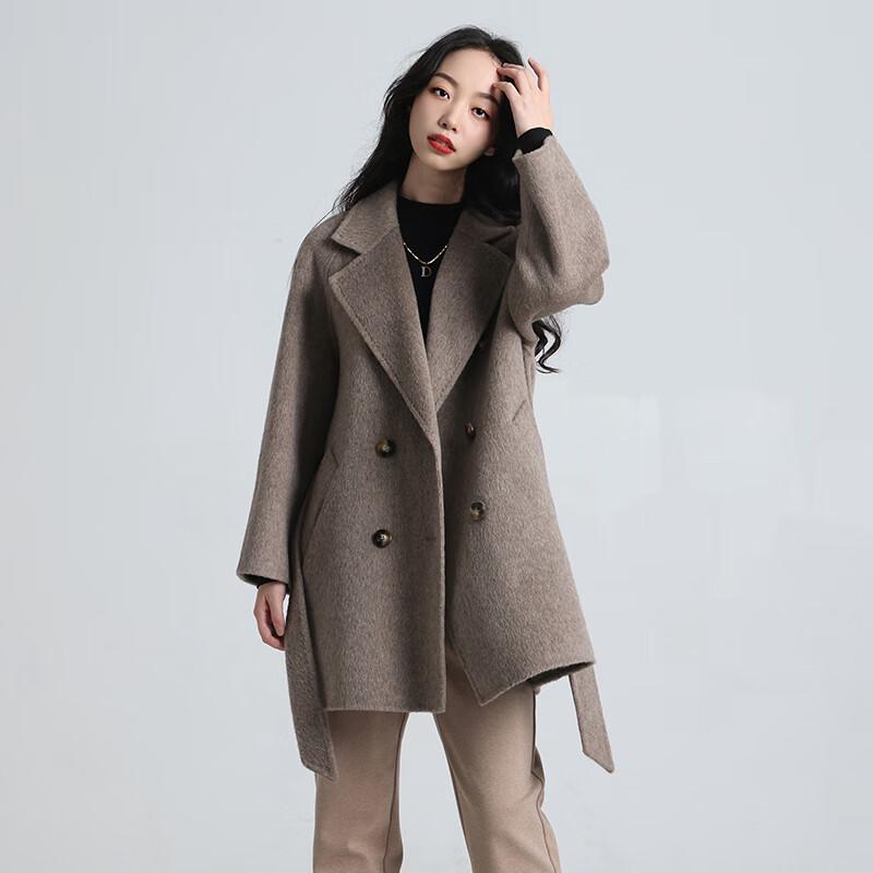 Eliten Women's Double-faced Pure Wool Mid-length Coat