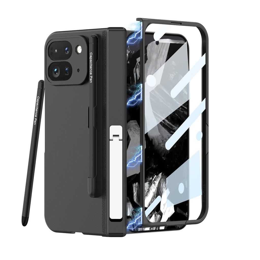 For Google Pixel 9 Pro Fold Phone Case Hinged Fashion Comes with Stylus Holder Case