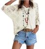 Cardigan lavorato a maglia da donna con scollo a V, intagli a forma di diamante e maniche a pipistrello, per la primavera/estate europea