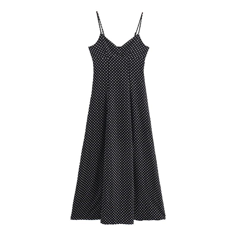 V-Ausschnitt Point Strap Kleid Ärmellos Rückenfrei Langer Rock Sexy Elegantes Strand Langes Kleid Side Fork Design Damen Strapskleider Neue Mode Sommer