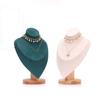 Velvet Jewelry Storage Rack Wooden Neck Display Props High Quality Display Model  Necklace