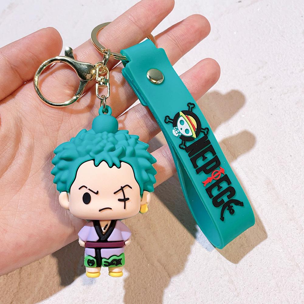 50Styles ONE PIECE Themed Keychain Cute Luffy, Roronoa Zoro, Silicone Toy Doll Key Chain Backpack Decor Small Gifts for Friends