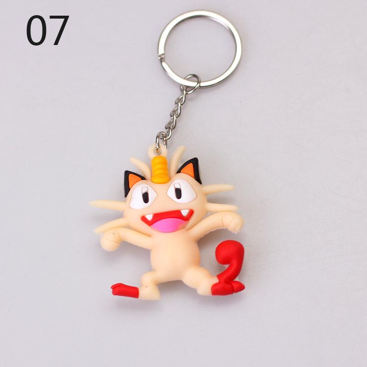 Pokemon Keychain: Pikachu, Dragonite, Eevee Figure Pendant