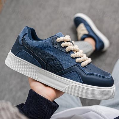 Mode Heren Sport Casual Canvas Schoenen 2025 Lente Nieuw Comfortabel Veelzijdig Mode Trend Schoenen Dikke Zool Lage Top Chunky sneakers