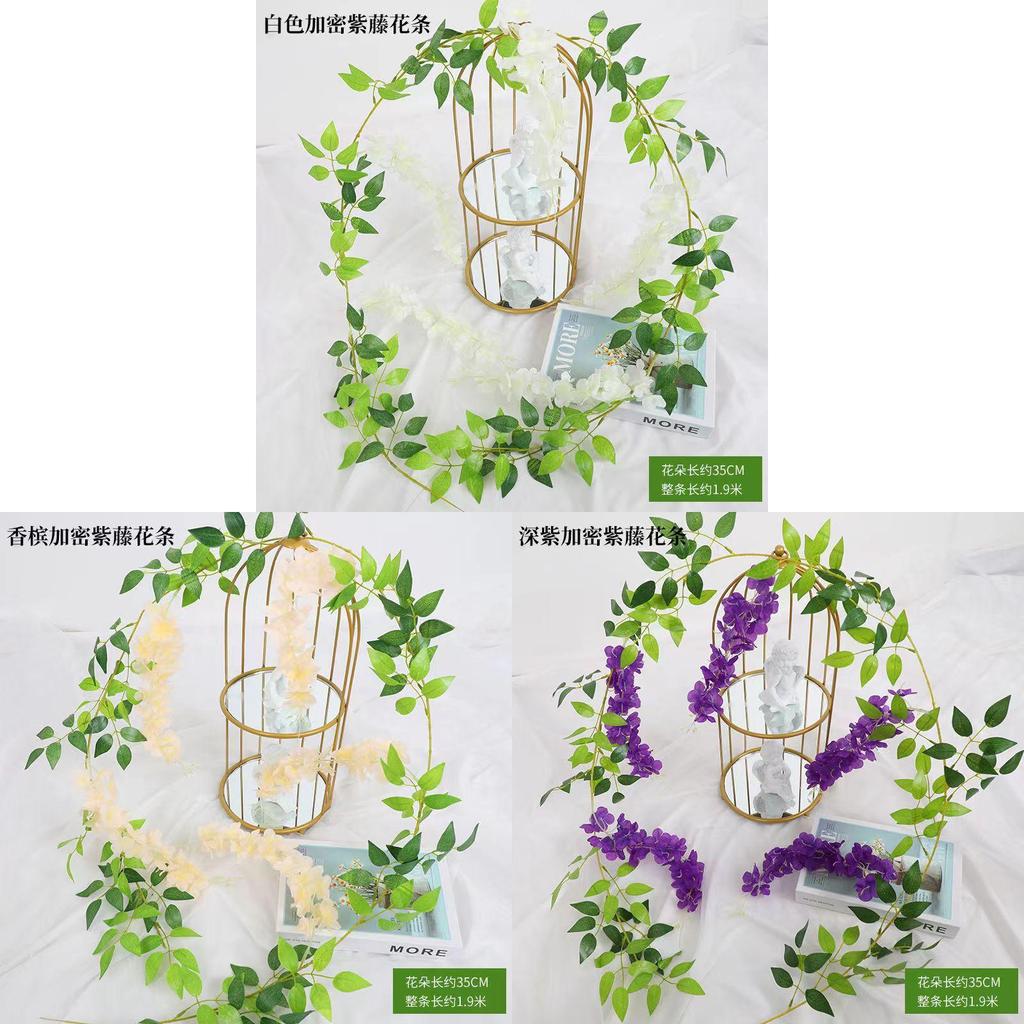 Wisteria Artificial Flowers For Garden Decor With Durable Plastic Vine For Indoor And Outdoor Use