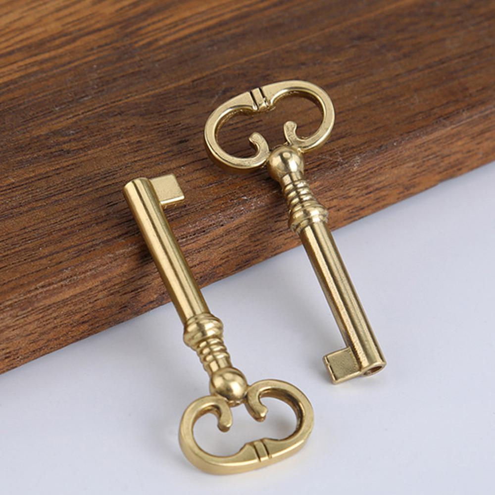 

T4503 Vintage European Style Antique Brass Drawer Lock Wooden Boxes Safe Locks Furniture Cabinet Lock with Key Type A