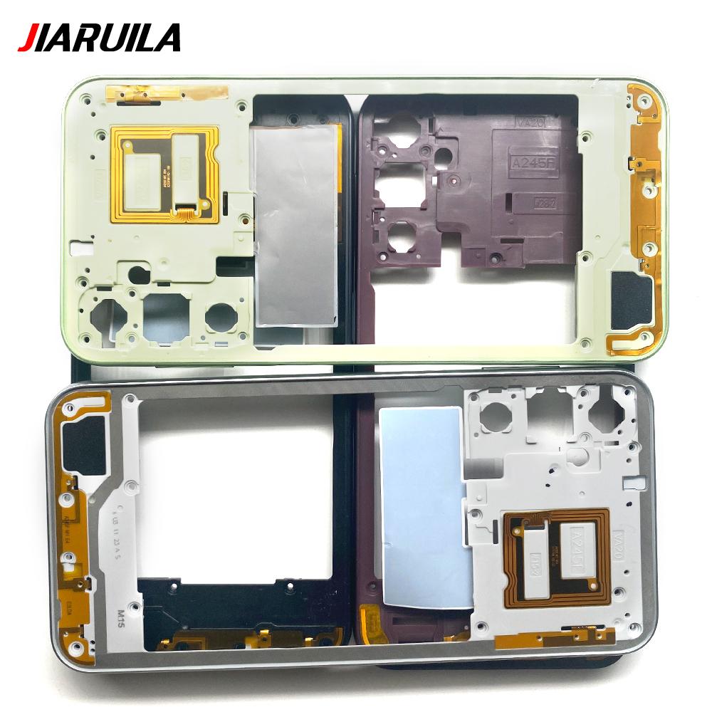 Top For Samsung A06 5G A16 5G A24 4G Housing Middle Frame Middle Frame Bezel Plate Replacement Parts With Side Key