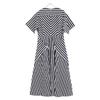 LE PHIL 534-0240601 Black x White Striped Short Sleeve Maxi Dress dress 1 Black x whiteUsed