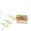 20pcs/pack of Rose Gold Heart-shaped Note Creative Cartoon Paper Clips, Cute Office Supplies