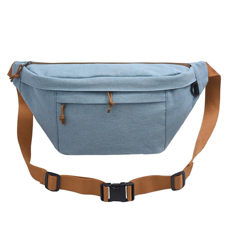 Женские нагрудные сумки уличные сумки на талии джинсовые сумки на ремне унисекс большой емкости повседневные сумки через плечо 2453₽