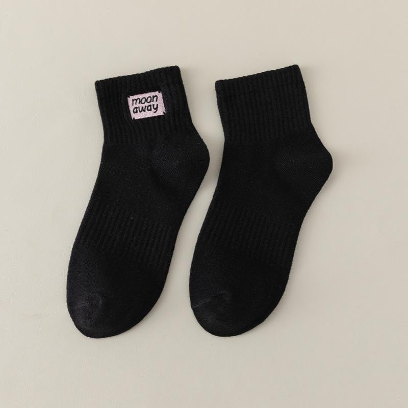 

Women s Summer Lightweight Short Socks, Moisture-Wicking and Breathable Mid-Calf Socks, Spring/Fall Sports Socks, Women s Cotton Socks 1Pairs чёрный