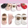 Premium Baby Bowknot Crib Shoes For Girls With Soft Pu Leather Sole